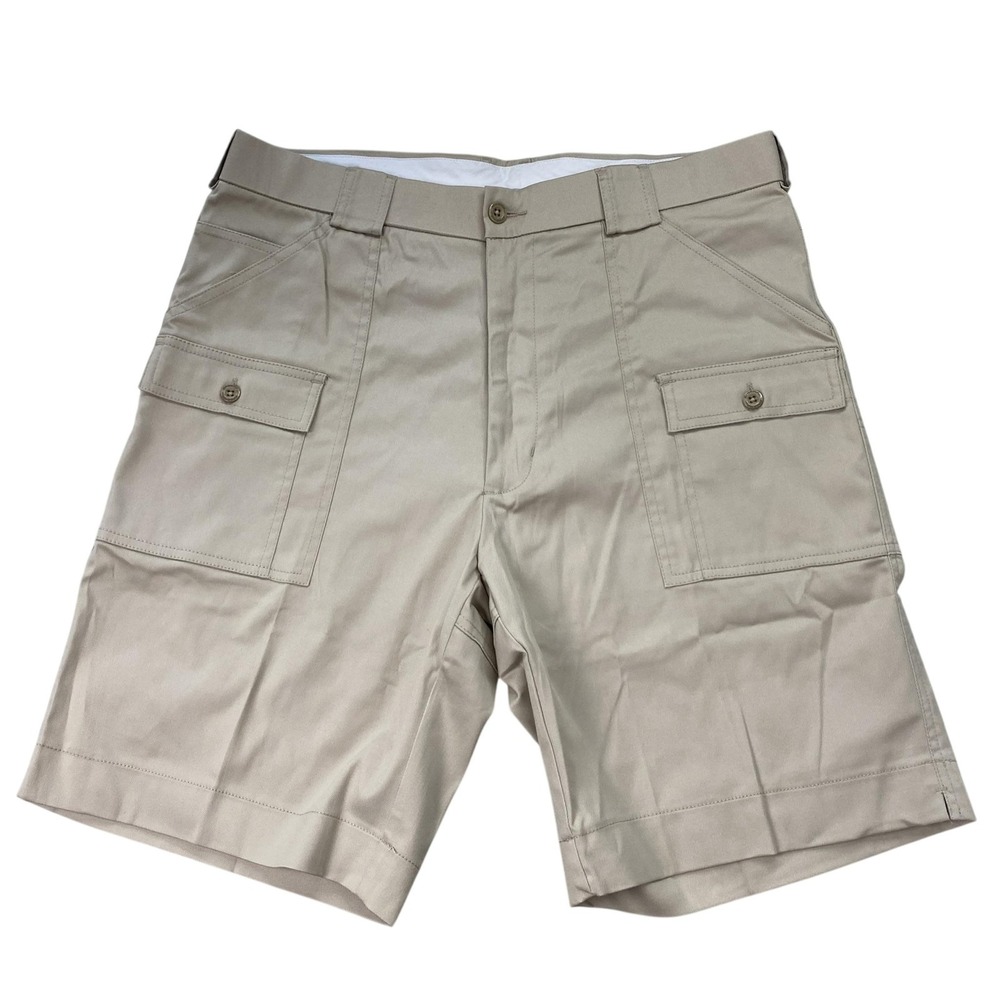Sportif USA Cargo Shorts Mens 38 Desert Tan Canvas Stretch Travel Outdoor 38x10